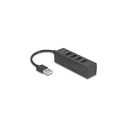 DELOCK USB Hub 4 Port USB 2.0 με 4 x USB Τύπου-A θηλυκό (μαύρο) - MPN 64334
