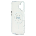 Karl Lagerfeld KLHMP16MHLSCHH Apple iPhone 16 Plus hardcase IML Metal Choupette Head MagSafe white