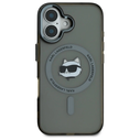 Karl Lagerfeld KLHMP16MHLSCHK Apple iPhone 16 Plus hardcase IML Metal Choupette Head MagSafe black