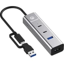 USB Hub GrauGear 4 Port + PD 2xC+2xA USB+USB-C PD Supports