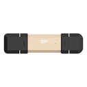 USB Flash 250GB Silicon Power DS72 Typ A+C 1050/850MB`s Gold