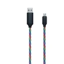 Καλώδιο USB 2GO Datakabel "Tricolor" LED-Beleucht. Micro USB 1m
