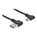Καλώδιο USB Delock USB-A 2.0 Plug < USB-C Plug angled 0,2m SW