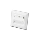 Πρίζα Δικτύου Digitus Rahmen + Platte 80x80mm for 3 Keystone Module White
