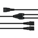 Καλώδιο Τροφοδοσίας Kabelmeister Y-appliance extension C20- 2xC13 black 2m