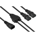 Καλώδιο Τροφοδοσίας Kabelmeister Y-appliance extension C20- 2xC13 black 2m