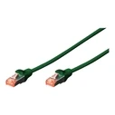 Καλώδιο Δικτύου Digitus Cat6 S/FTP 2xRJ45 10.0m Green Lever protection polybag