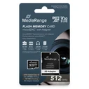 Κάρτα Μνήμης microSD 512GB MediaRange UHS-1 Cl.10 inkl. Adapter