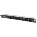 Πολύπριζο Rack Digitus PDU 1U 7xCEE7/5 FR 230V/16A Black