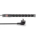 Πολύπριζο Rack Digitus PDU 1U 7xCEE7/5 FR 230V/16A Black