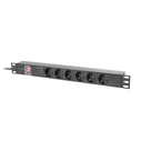 Πολύπριζο Rack Lanberg 2m 6x Schuko +Schalter 19" C14 schw