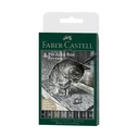 Μαρκαδόροι Σχεδίου Faber-Castell Pitt Artist Pen Grey&Black 8er