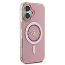 Guess GUHMP16SPFTDTEP Apple iPhone 16 hardcase IML Rhinestones MagSafe pink