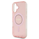 Guess GUHMP16SPFTDTEP Apple iPhone 16 hardcase IML Rhinestones MagSafe pink