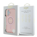 Guess GUHMP16SPFTDTEP Apple iPhone 16 hardcase IML Rhinestones MagSafe pink