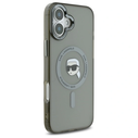Karl Lagerfeld KLHMP16SHLSKIK Apple iPhone 16 hardcase IML Metal Karl Head MagSafe black