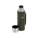 Θερμός 470 ml flask with cup holder - army Green