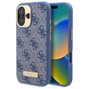 Guess GUHMP16SU4GPRB Apple iPhone 16 hardcase 4G Logo Plate MagSafe blue
