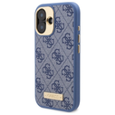 Guess GUHMP16SU4GPRB Apple iPhone 16 hardcase 4G Logo Plate MagSafe blue