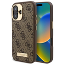 Guess GUHMP16SU4GPRW Apple iPhone 16 hardcase 4G Logo Plate MagSafe brown