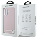 Karl Lagerfeld KLHMP16SPGMSRPP Apple iPhone 16 hardcase FW Metal Plate MagSafe pink