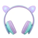 Headphones PowerLocus P2 Kids purple/turquoise with Ears