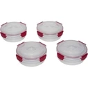 Δοχεία Φαγητού Joseph Joseph Nest Lock 4-Piece Red 1L Round Set
