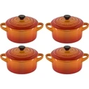 Σετ Κατσαρόλες Le Creuset Stoneware Set of 4 petite 10x5cm volcan.