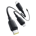 Καλώδιο USB Baseus Rapid Series 3-in-1 USB-A 100W 1.5m, Black