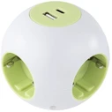 Πολύπριζο REV PowerGlobe 4-fach USB White-gr.1,4m015408112