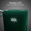 Power Bank SBS 10 000mAh with built-in cable USB-C Green