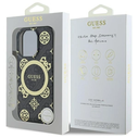 Guess GUHMP16XH4PYEEK Apple iPhone 16 Pro Max hardcase IML Peony On 4G Background MagSafe black