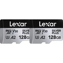 Κάρτα Μνήμης microSDXC 128GB Lexar Professional SILVER Plus UHS-I A2 V30 U3 4K- 2 pcs.