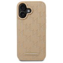Karl Lagerfeld KLHMP16SPKHPORPE Apple iPhone 16 hardcase Hot Stamp Magsafe beige