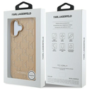 Karl Lagerfeld KLHMP16SPKHPORPE Apple iPhone 16 hardcase Hot Stamp Magsafe beige
