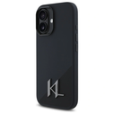 Karl Lagerfeld KLHMP16SSCMKMPCK Apple iPhone 16 hardcase Silicone Shadow Metal Initial MagSafe black