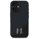 Karl Lagerfeld KLHMP16SSCMKMPCK Apple iPhone 16 hardcase Silicone Shadow Metal Initial MagSafe black