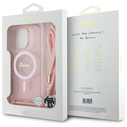 Guess GUHMP16XHCTSGNSP Apple iPhone 16 Pro Max hardcase Crossbody Cord Script MagSafe pink