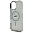 Karl Lagerfeld KLHMP16XHLSCHK Apple iPhone 16 Pro Max hardcase IML Metal Choupette Head MagSafe black