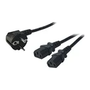 Καλώδιο Τροφοδοσίας Logilink Power cord 1.50m 2x C13 plug