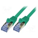 Καλώδιο Δικτύου Logilink RJ45 10.00m Green Cat6A S/FTP