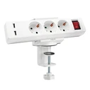Βάση Πολύπριζου Logilink Clamp bracket for plug sockets / White