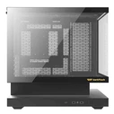 Darkflash Floatron F1 Gaming Midi Tower PC Case with Side Window and ARGB Lighting - Black (F1 Black + 6 fans)