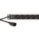 Πολύπριζο για Καμπίνες Δικτύου Digitus power strip 9-way 19" Alu. 1HE 2m Black