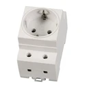 Αξεσουάρ για Καμπίνες Δικτύου EFB single flush-mounted socket for DIN rail, grey