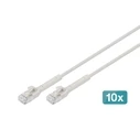 Καλώδιο Δικτύου Digitus Angled CAT 6A F/FTP copper,0,3m Gray 10 pcs.