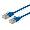 Καλώδιο Δικτύου Equip Cat6A Slim F/FTP 2xRJ45 0.15m Blue LSZH polybag