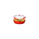 Δοχείο Φαγητού Sistema Microwave Round with Valve 1.29 l Red