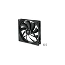Case Fan 12cm Arctic 120*120*25 F12 Value Pack Black (5pcs)