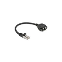Καλώδιο Δικτύου Delock extension S/FTP RJ45 Ste.< RJ45 Bu. Cat.6A 25cm Black